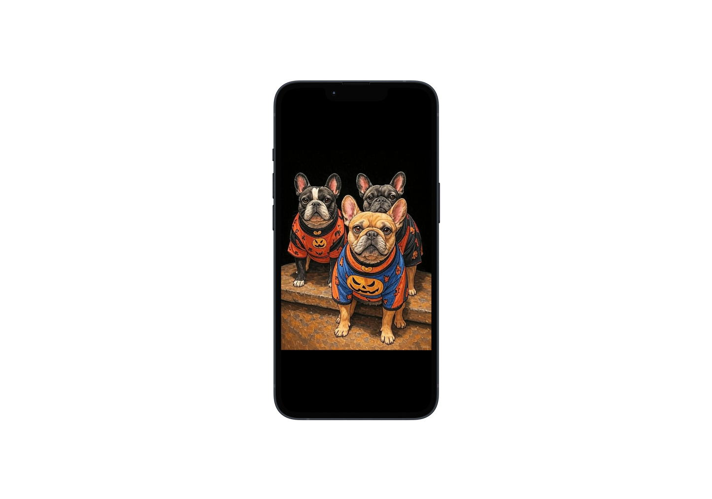 "Adorable French Bulldogs in Halloween Costumes – Festive Pumpkin Outfits"