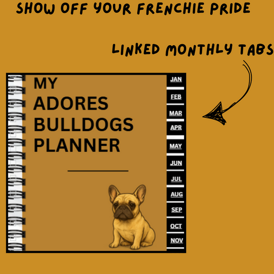 MY ADORES BULLDOGS MONTHLY PLANNER-Digital Monthly Planner